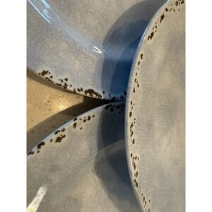 Tommy Bahama Melamine Rustic Crackle Light‎ Blue Set Of 3 Dessert Plates